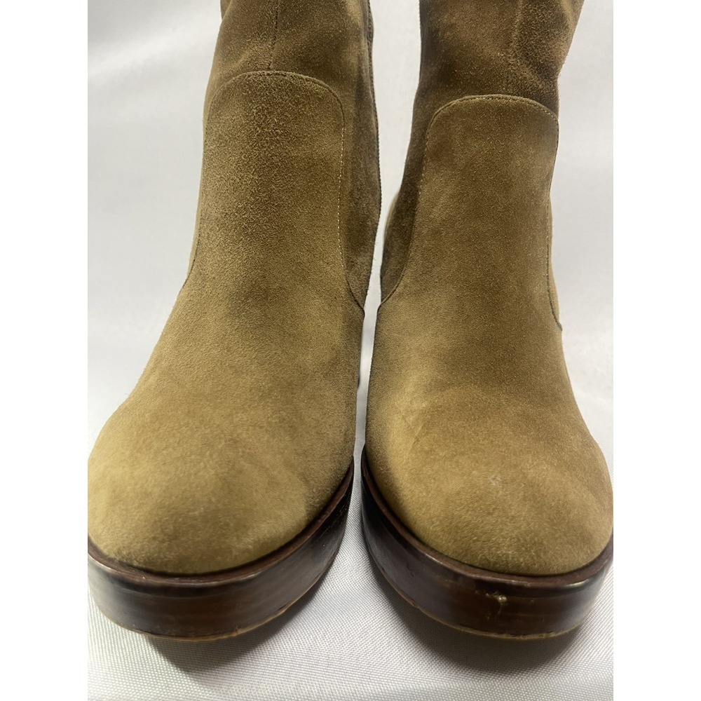 Vince Camuto  Suede brown  boots with Block  Heel   Size 9 .5M .